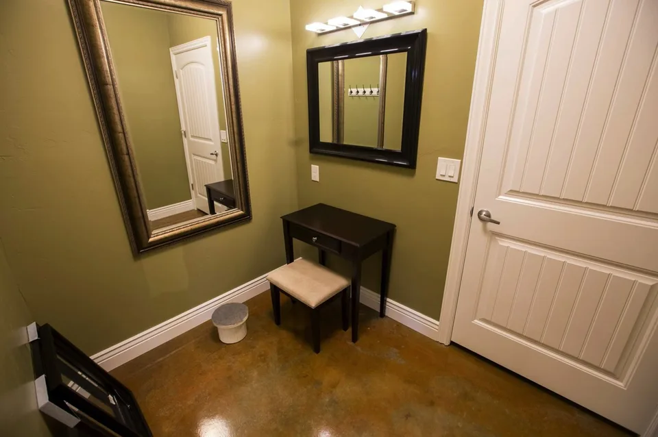 The dressing room
